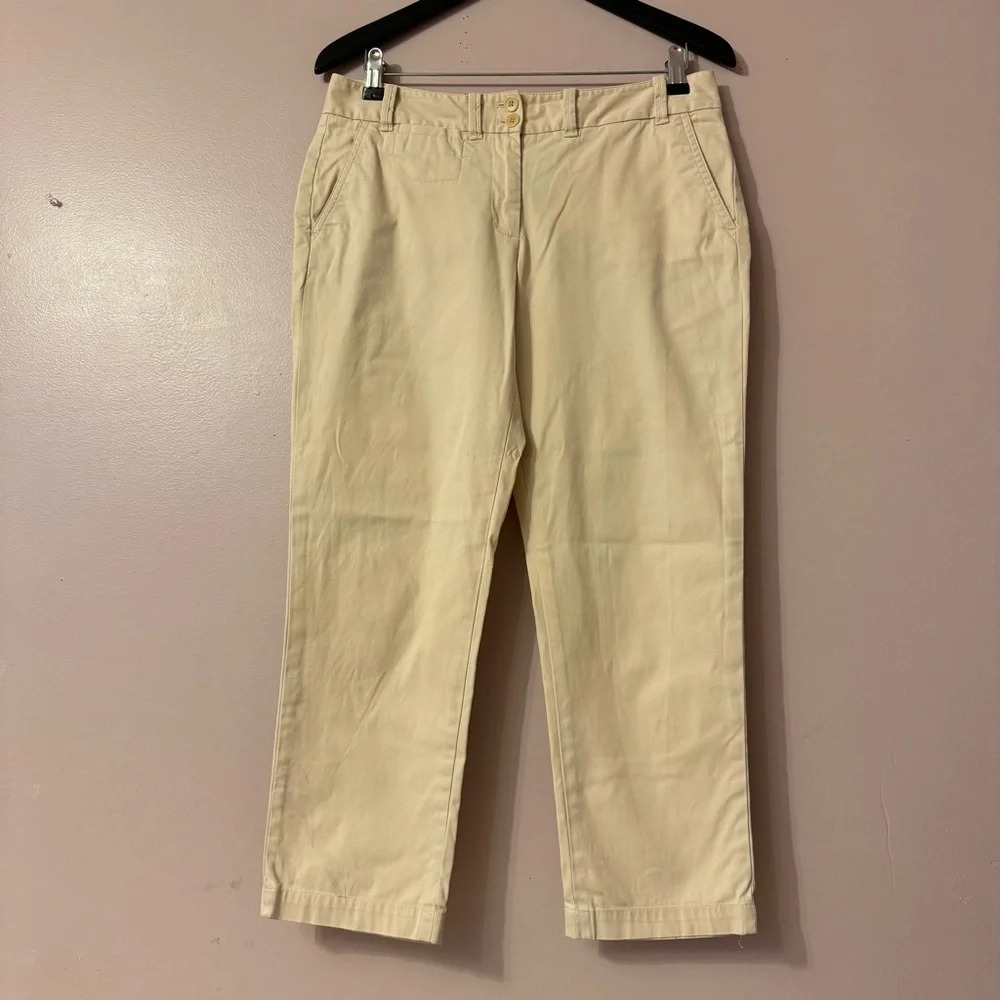 Talbots Straight Ankle Pants Khaki Women Size 6P